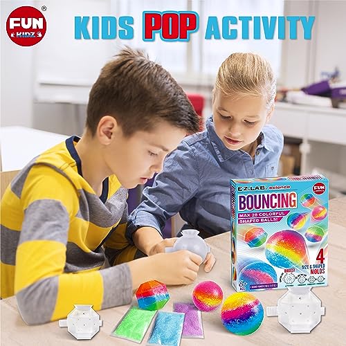 Big Bouncy Ball Kit, FunKidz Kids DIY Ultimate Magic Bouncy Ball Making Kit Science Craft Projects Birthday Party Activity for Boys Girls Ages 6-12 FUN KIDZ