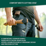 BeaverCraft Forged Adze Woodworking Bowl Adze with Wooden Handle Woodcarving Curved Adze - Wood Carving Axe Gutter Adze - Hand Wood Carving Tools BeaverCraft