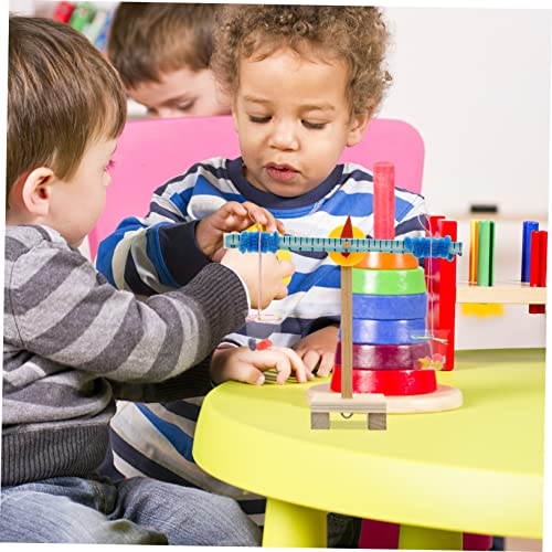 Vaguelly 1 Set Scale Model Earth Balance Educational Balancing Toy Balance Scale Counting Game DIY Educational Model Kit Mini Toy Wood Toy Kids Vaguelly