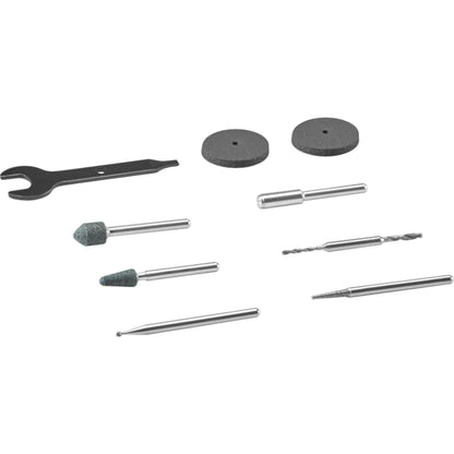 Dremel 735-01 Glass Etching Rotary Tool Accessories Kit - 8 Piece Set - Includes Grinding Stones, Polishing Disc, and Diamond Drill Bit, Blue