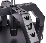 JEGS Heavy-Duty Swivel Shop Stool | 330 lb. Capacity | Steel Frame | Black Powder Coat Finish | 22 in. to 27.50 in. Height Adjustment | 16 in. JEGS