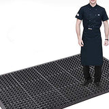 MYOYAY 83"x 36" Commercial Anti-Fatigue Drainage Rubber Mat Roll Non-Slip Rubber Drainage Mat Heavy Duty Commercial Restaurant Bar Rubber Floor Mat MYOYAY