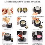 SAEUYVB Candle Making Kit for Adults with Hot Plate, DIY Starter Soy Candle Making Supplies/Kit - Perfect as Home Decorations（Black） SAEUYVB