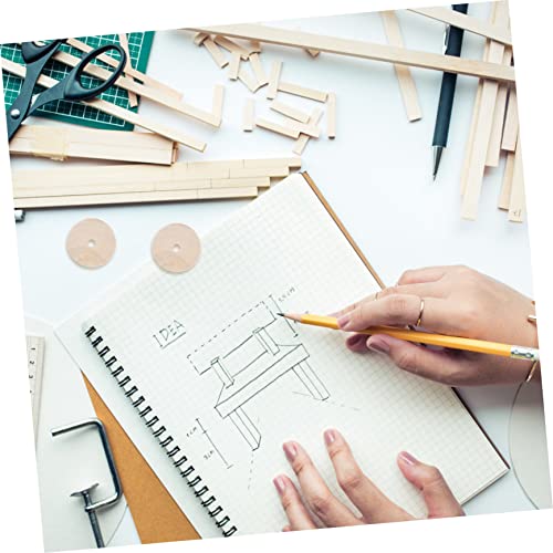 EXCEART 60 Pcs Log Wheel Wood Steering Wheel Toy Model Building Kits Unfinished Wood Wheels 1/4 Dowel Rod Children DIY Toys Dowels Car Accesories EXCEART