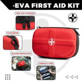 RHINO RESCUE First Aid Kit, Waterproof Portable Emergency Medical Kit for Travel, Home, Car, College Dorm, Camping, Hiking, Backpacking (Red) RHINO RESCUE