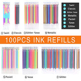 ZSCM 100 Colors Gel Pen Ink Refills, Glitter Neon Gel Ink Pens Refills Replace Cartridges for Glitter Gel Pens Set,for Kids Drawing Adult Coloring ZSCM QUALITY DECIDES THE FUTURE