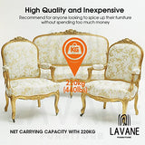 La Vane 18 inch / 45cm Wooden Furniture Legs, Set of 4 European Style Solid Wood Carving Unfinished Furniture Replacement Feet Decoration for Sofa La Vane