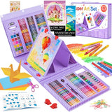 Art Supplies, 272 Pack Art Set Drawing Kit for Girls Boys Teens Artist, Deluxe Gift Art Box with Trifold Easel, Origami Paper, Coloring Pad, Drawing POPYOLA