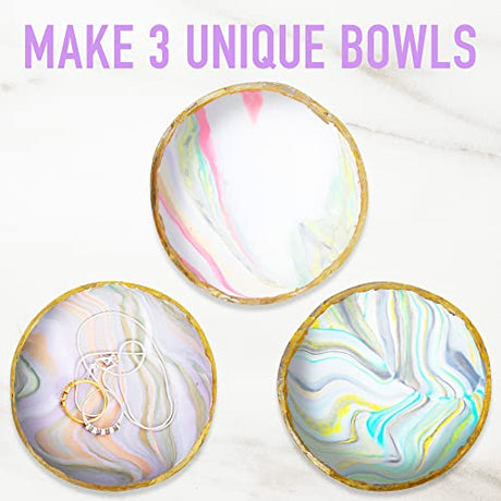 JOiFULi Make Your Own Clay Jewelry Bowls Arts and Crafts Kit Gifts for Girls Kids Ages 8 9 10 11 12 Years Old JOiFULi
