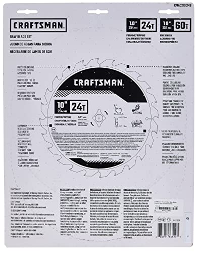 CRAFTSMAN 10" Miter Saw Blade, Combo Pack (CMAS210CMB) - WoodArtSupply