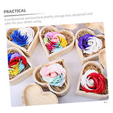 NOLITOY 3pcs Unfinished Treasure Chest Ring Chest Organizer Wooden Jewelry Holder Jewelry Organizer Tray Wooden Holder Wooden Case Heart Case Ring NOLITOY