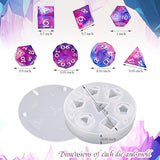 Actvty Resin Dice Mold, DND Dice Molds for Resin, 7 Cavities Sharp Edge Polyhedral Dice Silicone Molds for Epoxy Resin Casting DIY Standard Dice Actvty
