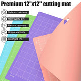 Lzerking Cutting Mat for Cricut 4 Pack Accessories and Supplies Variety Replacement Standard Light Strong Frabic Cut Pads Cricket Cards for Cut Lzerking