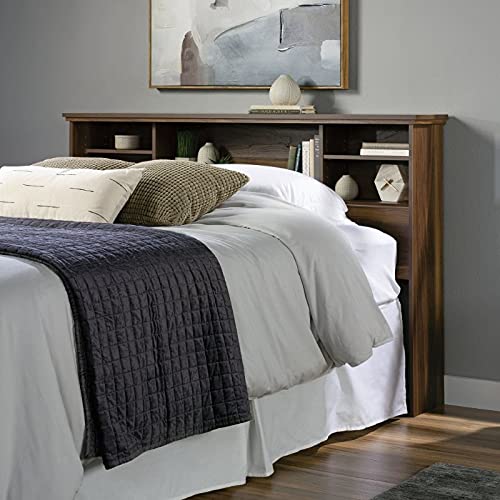 Sauder River Ranch Grand Walnut Full/Queen Bookcase Headboard - WoodArtSupply