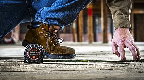 Lufkin 1-3/16" x 25' Shockforce Nite Eye G1 Dual Sided Tape Measure Lufkin