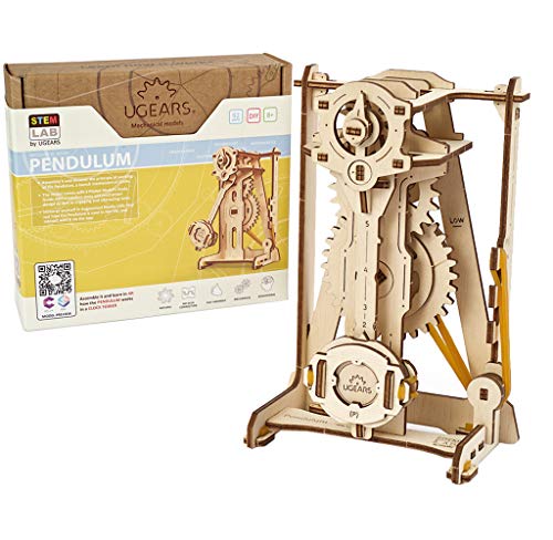 UGEARS STEM Pendulum Model Kit - Creative Wooden Model Kits for Adults, Teens and Children - DIY Mechanical Science Kit for Self Assembly - Unique UGEARS