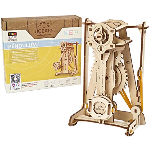 UGEARS STEM Pendulum Model Kit - Creative Wooden Model Kits for Adults, Teens and Children - DIY Mechanical Science Kit for Self Assembly - Unique - WoodArtSupply