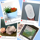 JDiction ResinCrete Kit, All-in-One Kit Easy for Beginners, 20-30Minutes Demold, Include Water-Based Eco-Friendly Casting Powder, Mold & Pigment, JDiction