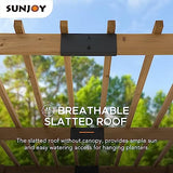 Sunjoy Wood Pergola 10 x 10.5 ft. Cedar Framed Pergolas with Adjustable Hanging Planters by SummerCove SummerCove