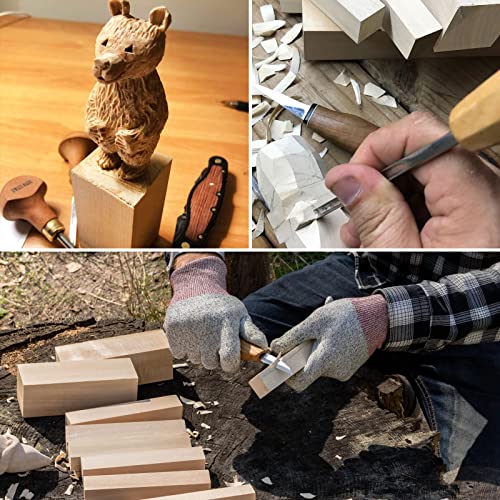 WOPPLXY 8 Pack Basswood Carving Blocks, 6 x 2 x 2 Inch Unfinished Wood Squares Wooden Blocks for Carving and Whittling, Whittling Wood Carving Blocks WOPPLXY