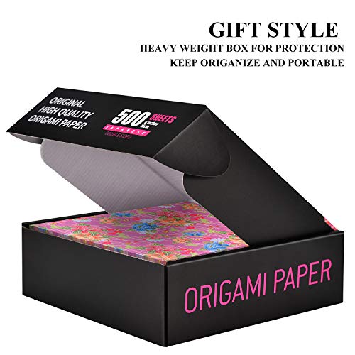 Japanese Washi Origami Paper 500 Sheets, 10 Vivid Colors, Colors Make Colorful and Easy Origami,6 Inch Square Sheet, for Kids & Adults, Papers, Arts