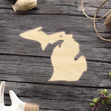 State of Michigan Wood Craft,Unfinished Wooden Cutout Art,DIY Wood Sign, Inspirational Farmhouse Wall Plaque,Rustic Home Decor for Living Room Arupkeer