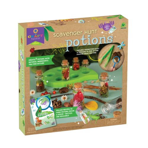 Craft-Tastic Scavenger Hunt Potions - Nature DIY Craft Kit - Create Magical Nature Potions - Makes 7 Potions - Comes with Recipe Book - Ages 4+ with PlayMonster