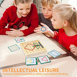 HEELWIRE Wooden Geoboard,Montessori Toy,Graphical Mathematical Education Toy for Kids with Pattern Cards and Rubber Bands to Figures and Shapes, HEELWIRE