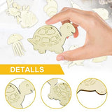 DIY Wooden Magnets, 42 Wooden Art Craft for Kids, Art and Craft Supplies Party Birthday Gift Favors for Boys Girls, Birthday Wood Unfinished Wood homimor