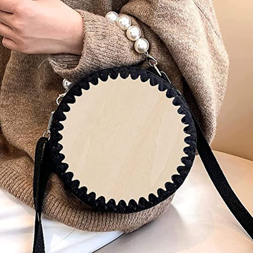 FOMIYES Woven Baskets DIY Kits 5pcs Wooden Basket Bottoms Round Circle Blank Crochet Knitting Basket Wood Base Shaper 20CM for Crafts DIY Baskets - WoodArtSupply