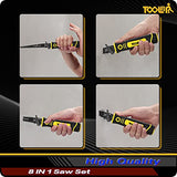 TOOLAN: 8-In-1 Multi Blades Hand Saw, Drywall Cutter Saw. Hacksaw. Long Blade Hand Saw For Cutting Drywall, Sheetrock, Wood, Metel, Plastic, Plywood. TOOLAN