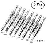 8 pcs Center Drill Bit Set, AFUNTA Self Centering Hinge Tapper Core Hole Puncher Woodworking Tools for Cabinet Door 5/64'' 7/64'' 9/64'' 11/64'' AFUNTA