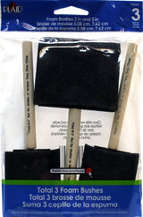 Plaid Foam Brushes, 44269 (3 Pack), One Size Plaid