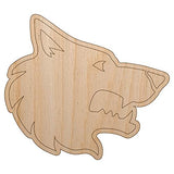 Wolf Head Side Profile Unfinished Wood Shape Piece Cutout for DIY Craft Projects - 1/4 Inch Thick - 6.25 Inch Size Sniggle Sloth