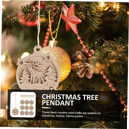 Abaodam Unfinished Wooden Cutouts 30 pcs Double Decorative Wood Chips Christmas Hanging Decorations Toy for Kids Toys for Kids Graffiti Wooden Slices Abaodam