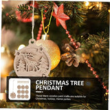 Abaodam Unfinished Wooden Cutouts 30 pcs Double Decorative Wood Chips Christmas Hanging Decorations Toy for Kids Toys for Kids Graffiti Wooden Slices Abaodam