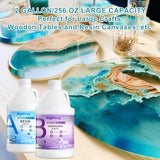Epoxy Resin - 2 Gallon Clear Crystal Coating Resin Kit, 2 Part Casting Resinfor Art, Craft, DIY Jewelry Making, River Tables, Molds, Wood, No SigWong