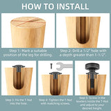 Heavy Duty Furniture Levelers, 4 Pack 3/8"-16 Threaded Leveling Feet Furniture Levelers Table Feet Adjustable Leg Levelers for Table/ LITLANDSTAR