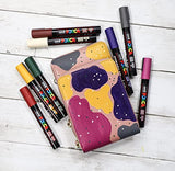Posca PC-5M Water Based Permanent Marker Paint Pens. Premium Medium Tip for Arts and Crafts. Multi-surface Use On Wood, Metal, Paper, Cardboard, Posca