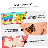 DECHOUS 40pcs Ornaments Wood Cutouts Wooden Paint Crafts Kids DIY Unfinished Wood Kits Wood Butterflies Slices Craft for Kids Wood Chips Mini Chips DECHOUS