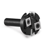 CNC Spoilboard Surfacing Router Bit 1/2" Shank, Slab Flattening Router Bit , 2+2 Flutes Insert Carbide Wood Planer Router Bits, Planing Bit for HOZLY