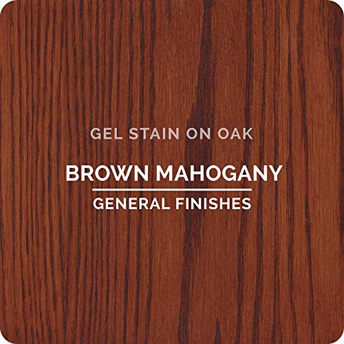 General Finishes Oil Base Gel Stain, 1 Pint, Brown Mahogany