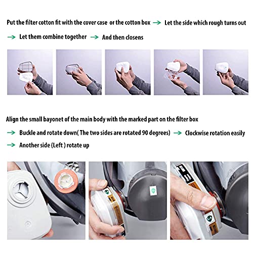 Active Carbon Gases Chemicals Respirator - for Vapors, Paint, Dust,Formaldehyde, Sanding, Polishing, Spraying,Machine Polishing and other Work Panbear