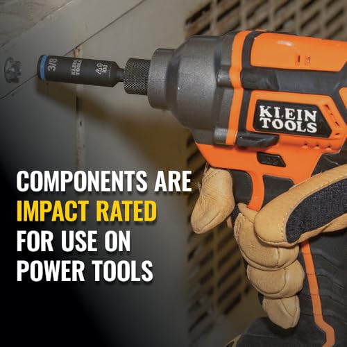 Klein Tools 32500HD Multi-Bit Screwdriver / Nut Driver, Impact Rated 11-in-1 Tool with Phillips, Slotted, Square and Torx Tips - WoodArtSupply