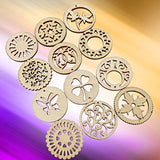 Healifty 20pcs Rustic Decor Wood Decor Scrapbook Embellishments Wooden Flower Craft Woodsy Decor Wooden Craft Supplies Wood Slices Wooden Healifty