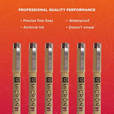 SAKURA Pigma Micron Fineliner Pens - Archival Black Ink Pens - Pens for Writing, Drawing, or Journaling - Black Ink - 01 Point Size - 6 Pack SAKURA