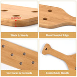 BATTIFE 14 inch Bamboo Paddle Lightweight Durable Smooth Paddle with Airflow Holes Unfinished Wooden Paddle BATTIFE