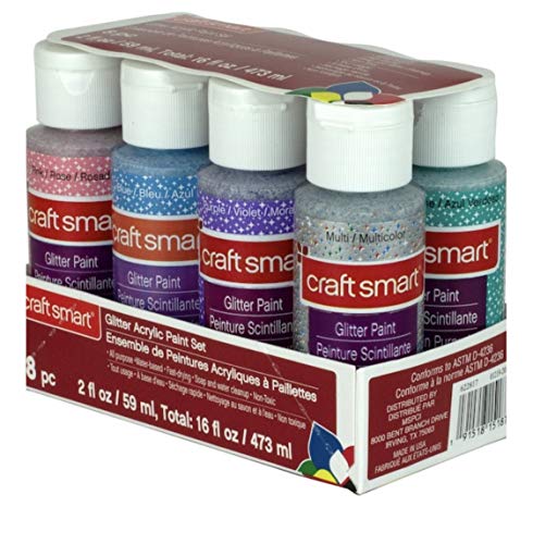 Glitter Acrylic Paint Set by Craft Smart 8 pcs