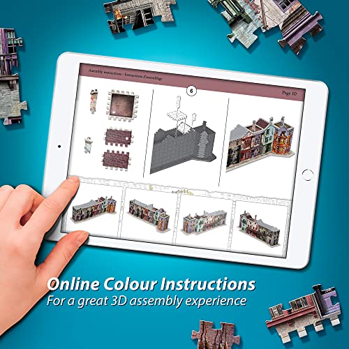 Wrebbit3D Harry Potter Diagon Alley 3D Puzzle for Teens and Adults | 450 Real Jigsaw Puzzle Pieces | Not Just an Ordinary Model Kit for Adults for Wrebbit