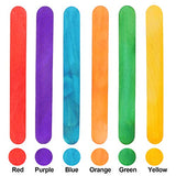 Ziqi 600 Pcs 6Inch Colored Craft Sticks, Rainbow Wooden Popsicle Colorful Craft Sticks for DIY Crafts, Home Art Projects, Classroom Art Supplies Ziqi